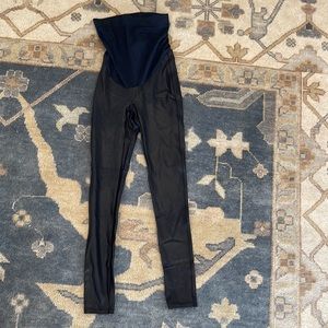 Spanx maternity faux leather pants
